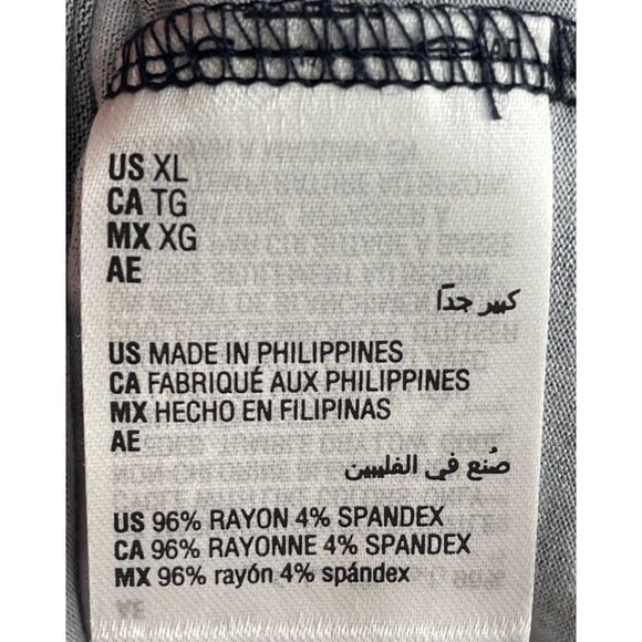 Style & Co. XL Shirring Top Blue Paisley Design Rayon & Spandex Blend - Picture 9 of 10